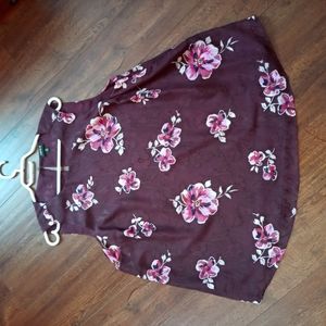 Torrid plum floral blouse Size 0/14